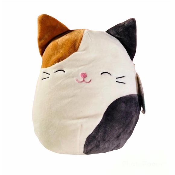 Squishmallow Cameron Cam the Calico Cat 8" Kellytoys Plush White Black Kitty Toy